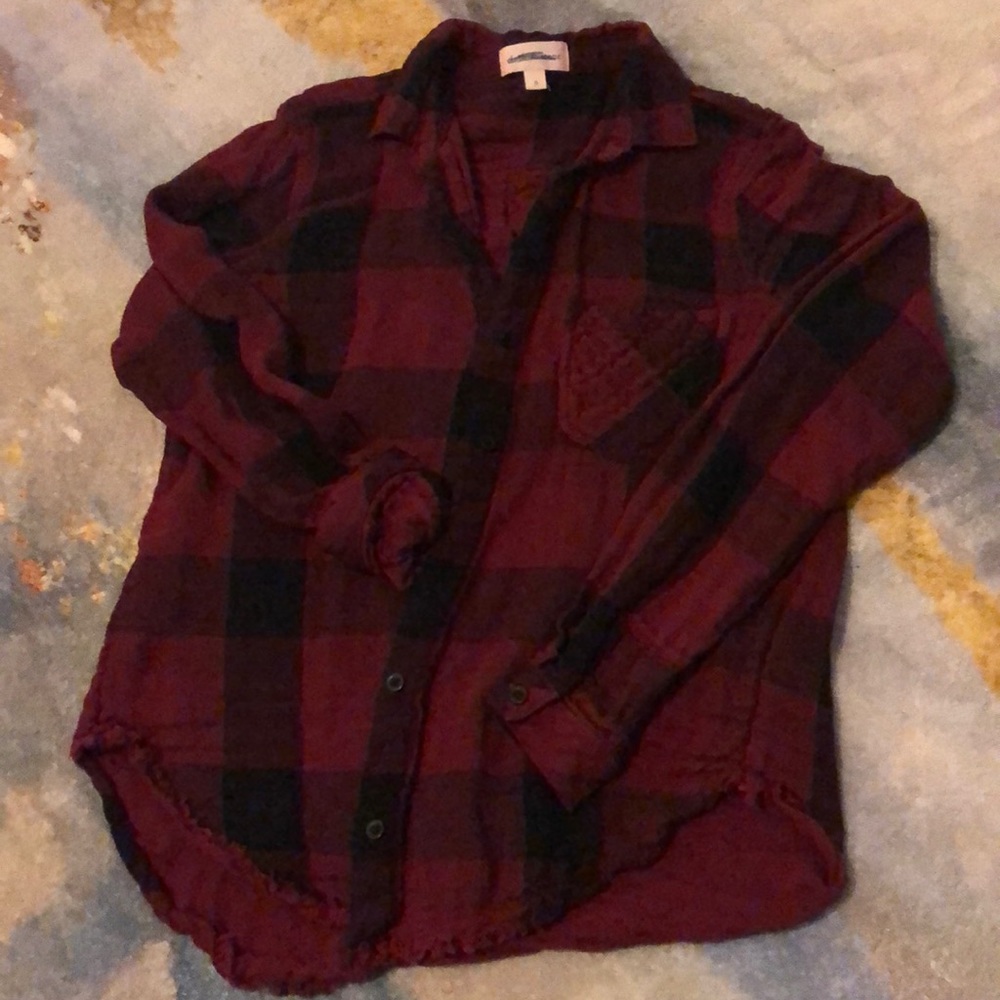 Evereve cloth and stone button down small